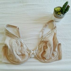 VS Unlined Plunge Bra 38DD nude
